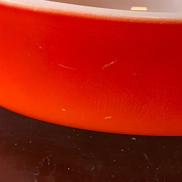 Fire King Anchor Hocking Orange Baking Dish #433 // Orange Ombre // 11" x 7.5" - Picture 4 of 6